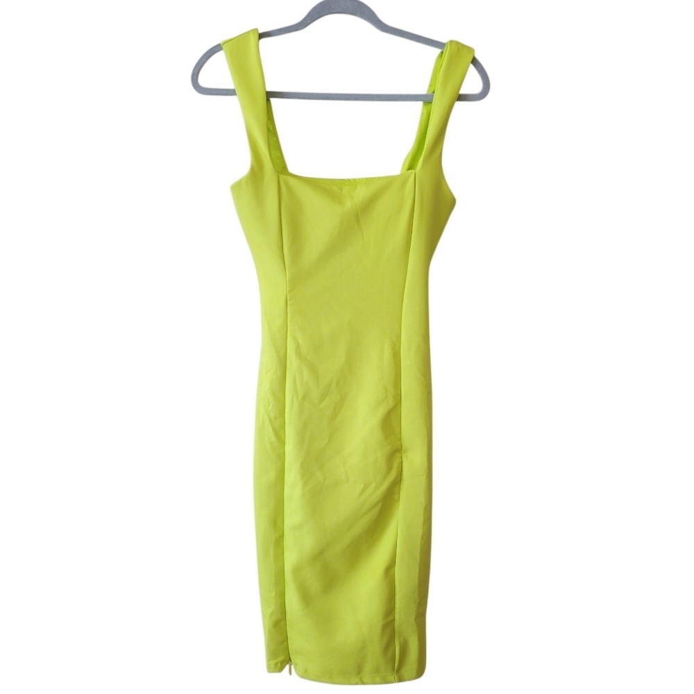 NWT TA3 Squarey in Acid‎ Green Shapewear Pencil Dress Size Large
